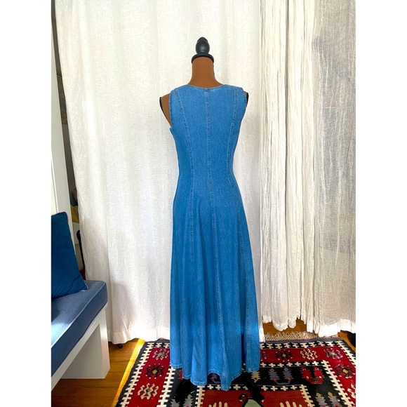Vintage Denim Maxi Dress - Picture 2 of 5